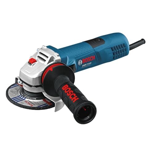Image of Bosch Professional Angle Grinder GWS 7-115 (110V, 720 W, disc Diameter 115 mm, Includes Backing Flange, Locking Nut, Protective Guard)