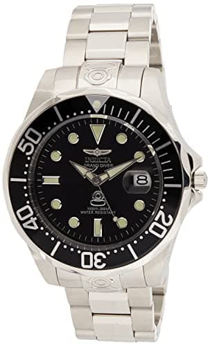 Image of Invicta Grand Diver 3044 Men's Watch - Waterproof - Analogue - Automatic Movement - stainless steel with Black dial - 47mm