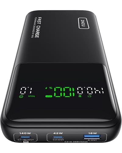 Image of INIU 140W 27000mAh Portable Charger for Laptop & Phone, Mini Power Bank with PD QC Fast Charging (USB-C in/Out) - High Capacity Electronics Battery Pack for iPad, Samsung, Travel, Camping