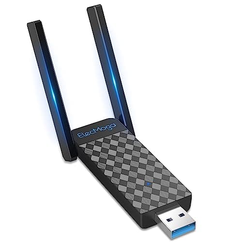Image of WiFi Dongle, ElecMoga 1300Mbps Wifi Adapter 3.0 USB WiFi 5dBi Dual Band 2.4GHz/5GHz Wireless Adapter for PC/Desktop/Tablet/Laptop, Support Windows 11/10/8/7/Vista/XP, Mac OS