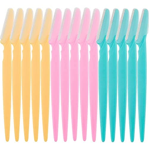 Image of 15 Pcs Eyebrow Razors Facial Hair Remover Shaver Trimmer Shaper, Exfoliating Dermaplaning Tool for Women and Men