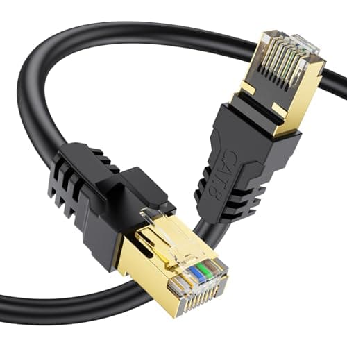 Image of YSONG Cat 8 Ethernet Cable 3M, High Speed 40Gbps 2000Mhz Internet Cable, Lan Cable with Gold Plated RJ45 Connector,Weatherproof Outdoor&Indoor,for/PC/Modem/Router/Gaming, Faster Than Cat7/Cat6/Cat5