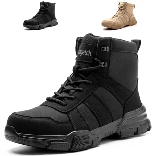 Image of Safety Boots Lightweight Steel Toe Boots Men Women Comfortable Work Boots Shoes Black 8 UK 42 EU 260