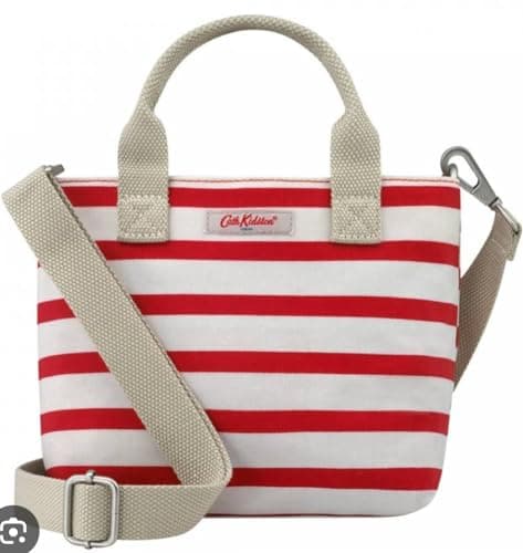 Image of Cath Kidston Breton Red Stripe Red Stripe Small Tote Handbag