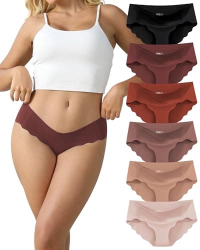 Image of Cozyroam Seamless Knickers for Women Soft Stretchy Low Rise Panties, Hipster Breathable Ladies Briefs, No Vpl Invisible Womens Underwear Multipack (6 Pack)