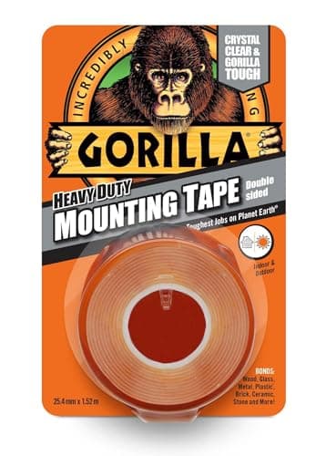 Image of 2 X GORILLA GLUE 3044101 1.5 m Heavy Duty Double Sided Mounting Tape - Clear