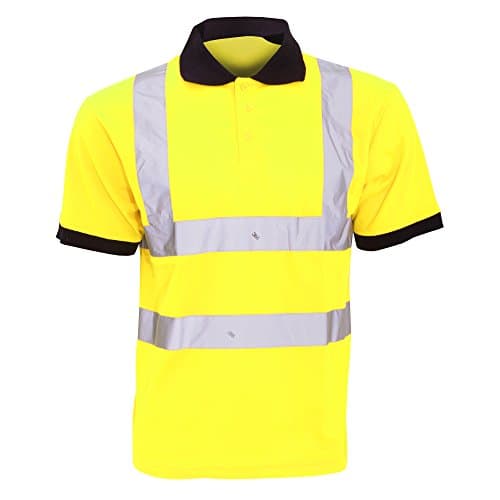 Image of Yoko Hi-Vis Short Sleeve Polo Shirt Safety Workwear, Yellow, Size S (Pack of 2)