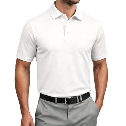 Image of Generisch Plain, breathable casual shirt with star pattern for comfort style in everyday life., White, XXL