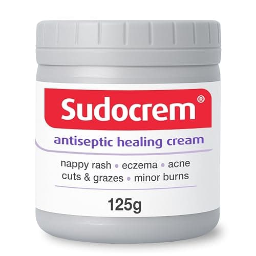 Image of Sudocrem Antiseptic Healing Cream, Zinc Oxide Cream for Nappy Rash, Eczema, Acne, and Minor Burns, 125g (Pack of 1)
