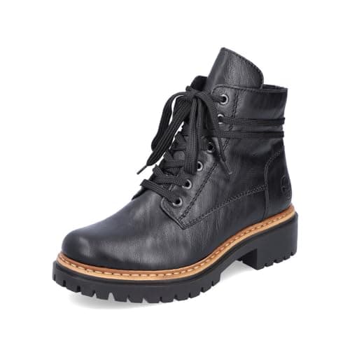 Image of Rieker 72603 Women's Lace-Up Ankle Boots, Black 00, 6.5 UK