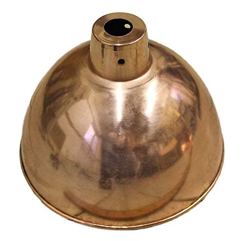 Image of Polished Copper Domed Pendant Ceiling Light Shade 300mm