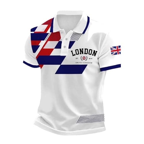 Image of Polo Shirts for Men Adult U.S. ASSN. Slim Fit Sash Color-Block Short Sleeve Knit Shirt White (White, S)