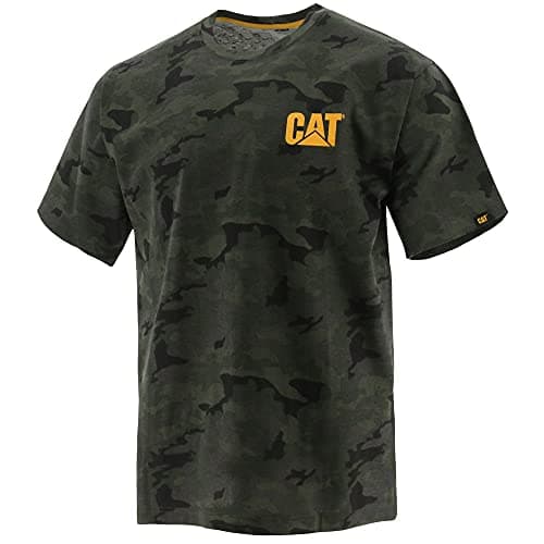 Image of Caterpillar Cat Men's Trademark T-Shirt (Regular and Big & Tall Sizes), Night Camo, Large