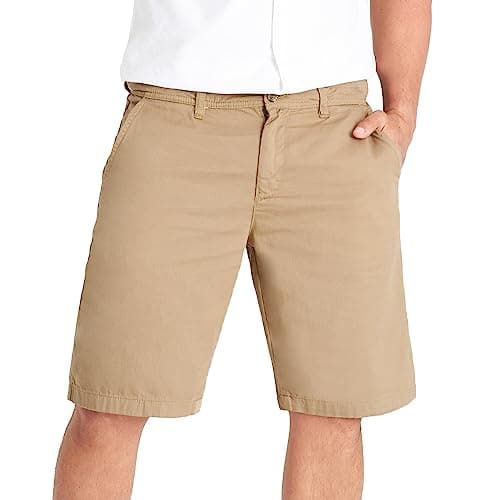 Image of CityComfort Mens Shorts with Pockets 100% Cotton Chino Shorts Summer Essentials Lightweight Smart Casual Work Holiday (Beige, L)