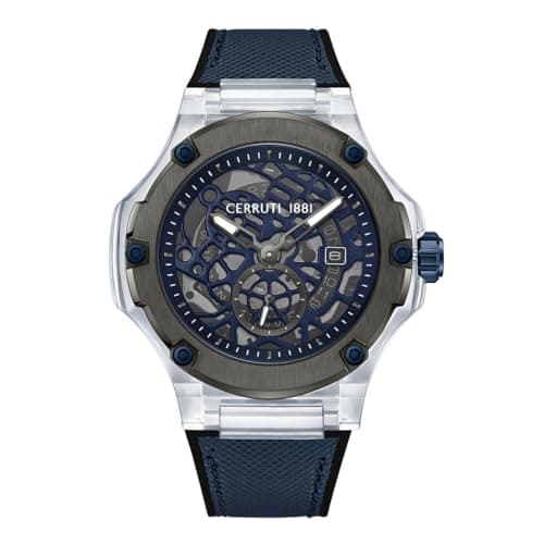 Image of Cerruti 1881 Watch for Men with Black Dial in 52 MM, Sporty Skeleton