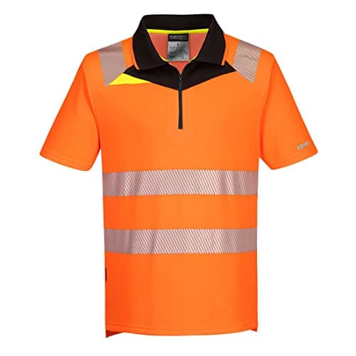 Image of Portwest DX412 - DX4 Hi-Vis Polo Shirt S/S - Orange/Black - Size: XXL