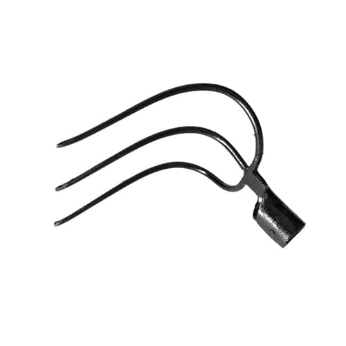 Image of Bent Forks, 3-Prong Digger Hook, Metal Garden Tool Head, Manure Forks