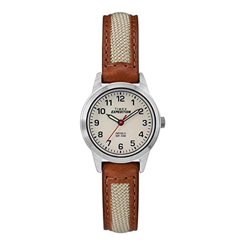 Image of Timex Expedition Field Mini Women's 26mm Leather Strap Watch TW4B11900