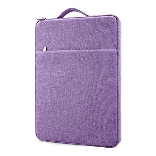 Image of MicaYoung 11 Inch Laptop Sleeve Case Slim Waterproof Carrying Bag with Front Pocket Retractable Handle for 11.6 Inch MacBook Air Chromebook, Purple