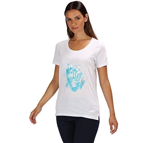 Image of Regatta Womens/Ladies Filandra III Graphic T-Shirt (16 UK) (White/Silver)