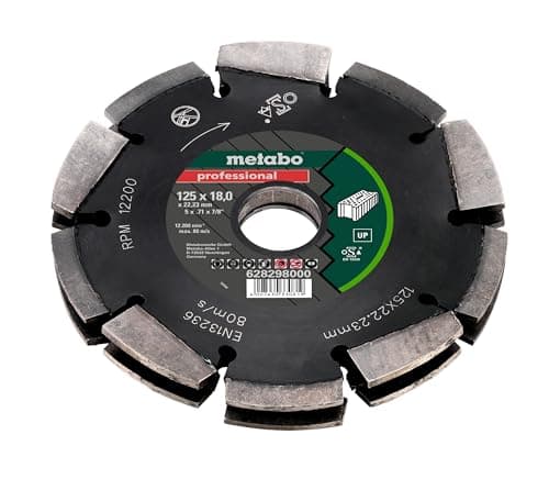 Image of Metabo 628298000 2‑Row UP Universal Wall Chaser Blade, 125 x 18 x 22.23mm, Designed for Clean, Stable Cutting in Masonry and Concrete with Enhanced Material Removal and Smooth Operation.
