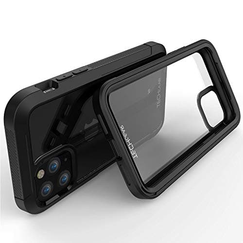 Image of TECHGEAR iPhone 11 Pro Max Tough Case, [Fusion Armour] Premium Slim Hybrid Tough Rugged Protective Bumper Case Heavy Duty Protection with Screen Frame Designed For Apple iPhone 11 Pro Max - Black