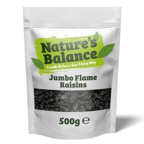 Image of Natures Balance Jumbo Flame Raisins 500g Plump Juicy Raisins Low in Fat Ideal Healthy Sweet Snack for Kids