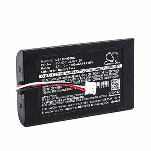 Image of vhbw Replacement Battery compatible with Logitech 915-000257, 915-000260, Elite, Harmony 950 Remote Control (1300mAh, 3.7V, Li-Ion)