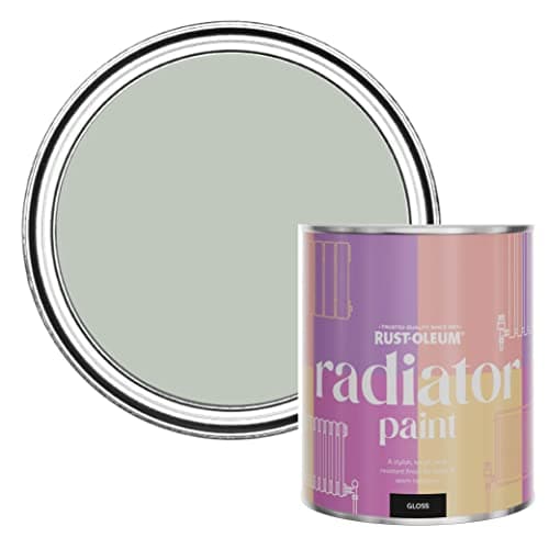 Image of Rust-Oleum Green Heat Resistant Radiator Paint in Gloss Finish - Chalk Green 750ml