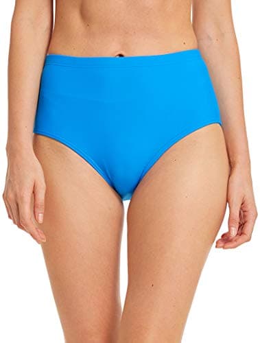 Image of Micosuza Women's Swim Bottom High Waist Retro Basic Full Coverage Bikini Tankini Swimsuit Briefs Blue