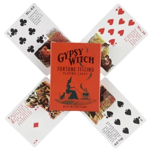 Image of Gypsy Witch Fortune Telling Playing Cards with Instructions, Vintage Style Deck