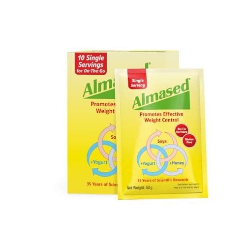 Image of Almased Single Servings Meal Replacement Shake - Protein Powder for Weight Loss, 10 x 50 g