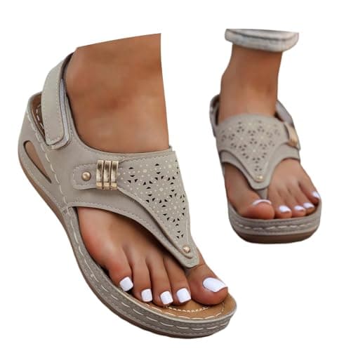 Image of Generisch 2026 Summer Sandals with Arch Support, Comfortable Casual Shoes for Beach Leisure, Ideal for Outdoor Activities, khaki, 4 UK