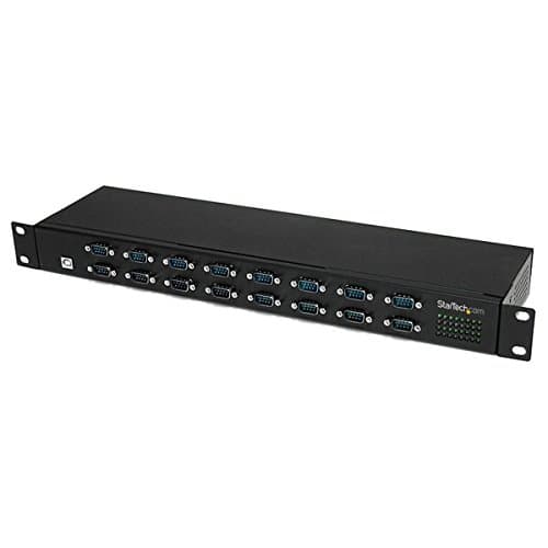 Image of StarTech.com ICUSB23216F USB to Serial Hub, 16 Port, COM Port Retention, Rack Mount, FTDI USB to RS232 Hub, USB Serial DB9 (9-Pin)