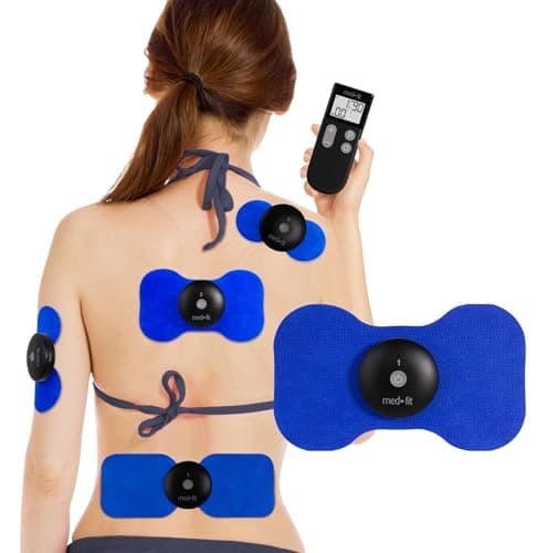 Image of Med-Fit 4 Channel Wireless TENS Machine for Pain Relief, Muscle Relaxation & Pain Management - Treat up to 4 Areas simultaneously for Full Body Treatment - Professional Strength & Rechargeable.