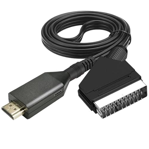 Image of Scart to HDMI Converter with 1M USB Power Cable, 720P/1080P Audio Video Adapter Box, Scart Lead to HDMI Compatible with HDTV/STB/VHS/Xbox/PS3/Sky/DVD, Plug & Play for Clear Visual Experience