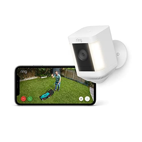 Image of Ring Spotlight Cam Plus Battery | Wireless outdoor Security Camera 1080p HD Video, Two-Way Talk, LED Spotlights, Siren, alternative to CCTV system | 30-day free trial of Ring Subscription