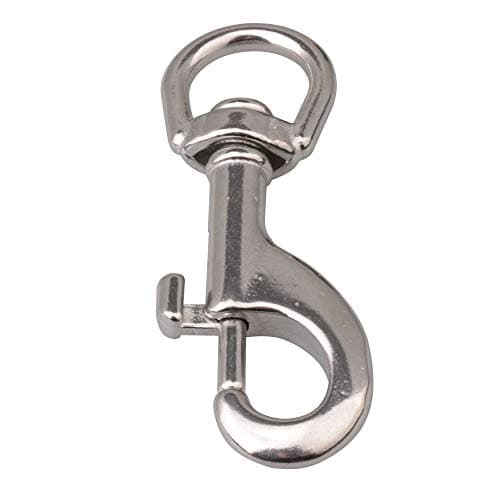 Image of CNBTR 80mm Silver 304 Stainless Steel Trigger Bolt Snap Clip Hook with Swivel-Eye for Pet Chains
