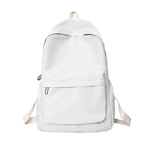 Image of YXQSED School Backpack Womens, Causal Travel School Bags for Teenage Girls Lightweight Rucksack Water Resistant Bookbag for College Womens Mens White