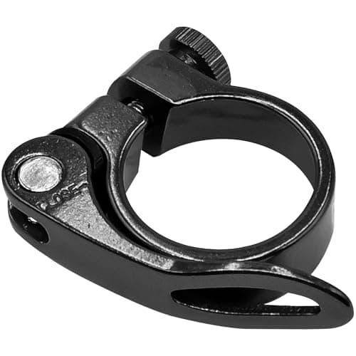 Image of LICQIC 34.9 mm bike Seat Post Clamp, Quick Release Seat Post for MTB, Road, and Casual Bike (Black)