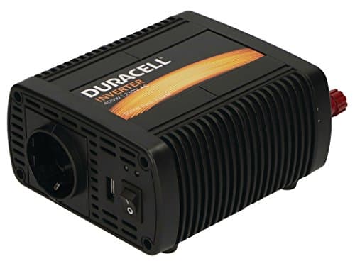 Image of Duracell DRINV40-EU Single EU Socket Inverter 400 W DC 12 V to AC 230 V Inverter with 1 USB Ports Black