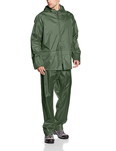 Image of Result Men's Heavyweight Waterproof Jacket And Trouser Set Green Medium