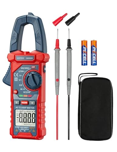 Image of AstroAI Digital Clamp Meter Multimeter 2000 Counts Amp Voltage Tester Auto-ranging with AC/DC Voltage, AC Current, Resistance, Capacitance, Continuity, Live Wire Test, Non-Contact Voltage Detection
