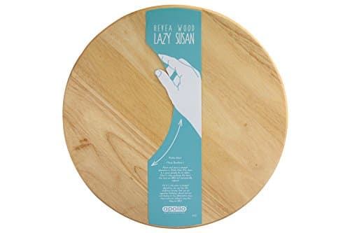 Image of apollo THE HOUSEWARES BRAND 4122 Apollo 35 cm Rubber Wood Lazy Susan