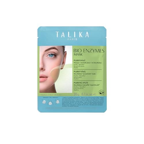 Image of Talika Bio Enzymes Mask Purifying - Purifying Face Mask - Biocellulose Sheet Mask for Dilated Pores, Redness, Oily or Imperfection Skin - Second Skin Effect Beauty Face Mask