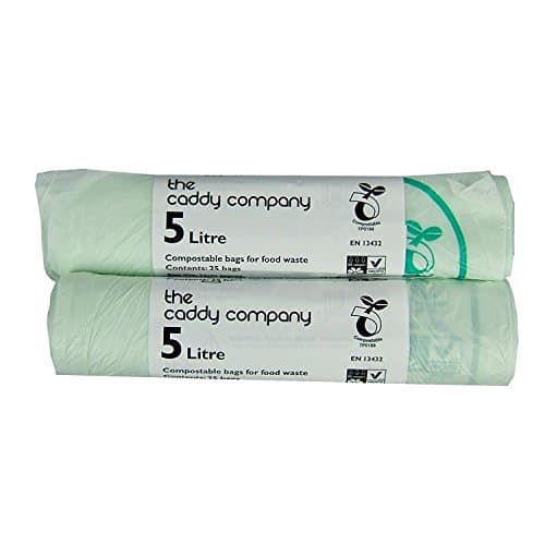 Image of The Caddy Company Compostable Bin Liners Green 5 Litre, 50 Bags