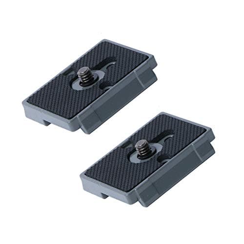 Image of Quick Release Plate 1/4" Screw Compatible with Manfrotto 200PL-14 322RC2 324RC2 488RC2 496RC2 Camera Tripod Head (Pack of 2)