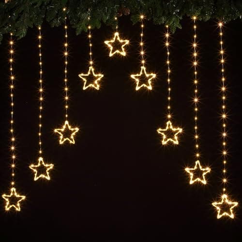 Image of Noma Star Wire Curtain Light, 308 Warm White LED's (Pack of 1)