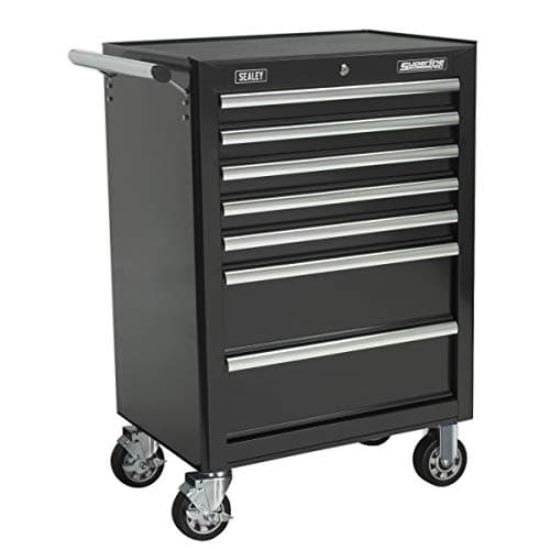 Image of Sealey Ap26479Tb Rollcab 7 Drawer With Ball Bearing Runners - Black