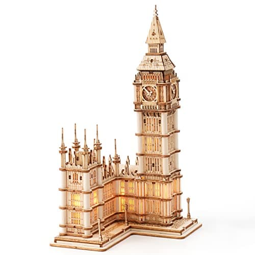 Image of Rolife 3D Wooden Puzzles Big Ben Craft Model Kits for Adults to Build Birthday Gift for Family and Friends, Big Ben